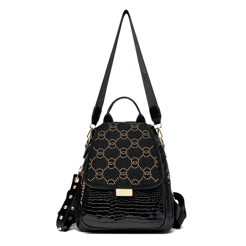 Luxury Oil Wax Leather Backpack for Women, Large Capacity Fashion Shoulder Bag, Stylish Casual Travel Daypack, Durable &Rucksack