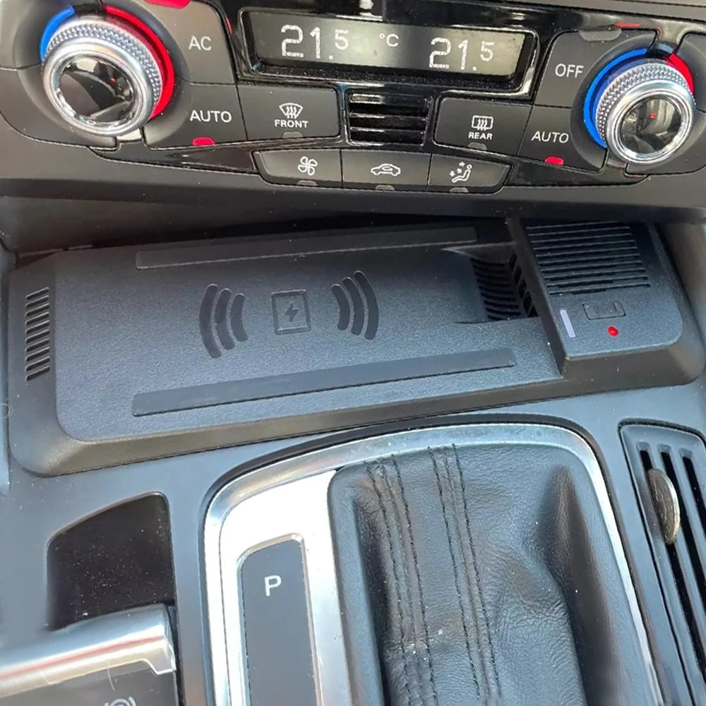 Car wireless charger for Audi A4 B8 B9 A4 Allroad A5 S5 RS5 Q5 SQ5 Fast charge phone charger charging pad plug and play interior