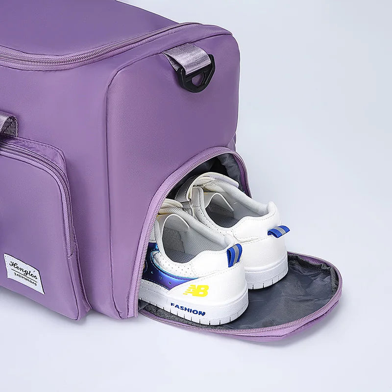 Travel Bag Large Capacity Weekender Overnight Carry On Duffle Bags with Shoe Compartment Sports Fitness Gym Bags for Women