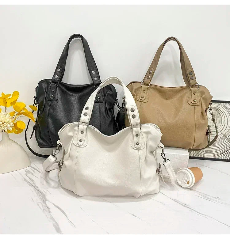 Female Hobo Handbag Large Capacity Shoulder Bags Big Stylsih Tote Bag Ladies Soft Leather Hobos Messenger Bags Women Shopper Bag