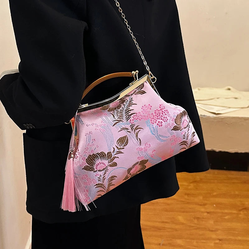 Luxury Women Party Dinner Bag Fashion Ladies Dinner Bag Elegant Wooden handle Simple Formal Gorgeous Crossbody Daily use Purse