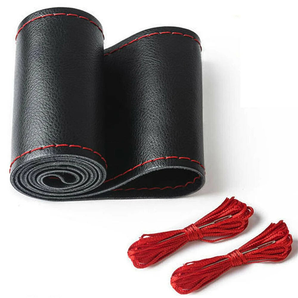 Steering Wheel Cover From Leather Braiding Cover Universal Steering Wheel Cover Made of Genuine Leather Braid For Steering Wheel