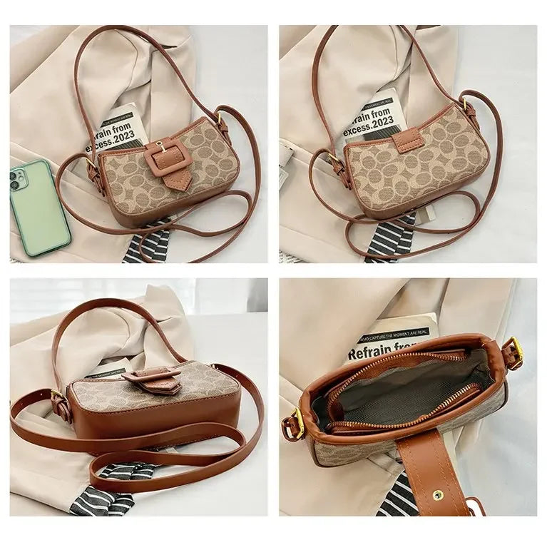 The High-end Underarm Baguette Bag 2025 New Style, Featuring A Star-studded Single-shoulder Bag with A Unique Hand-carry Design