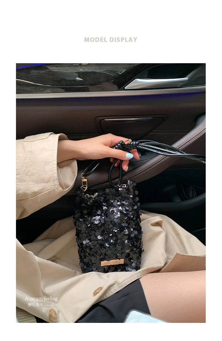2025 New Large Sequined Bags for Women Are in Trend This Year – Large-Capacity Tote Bags with a Stylish Texture, Suitable as Sho