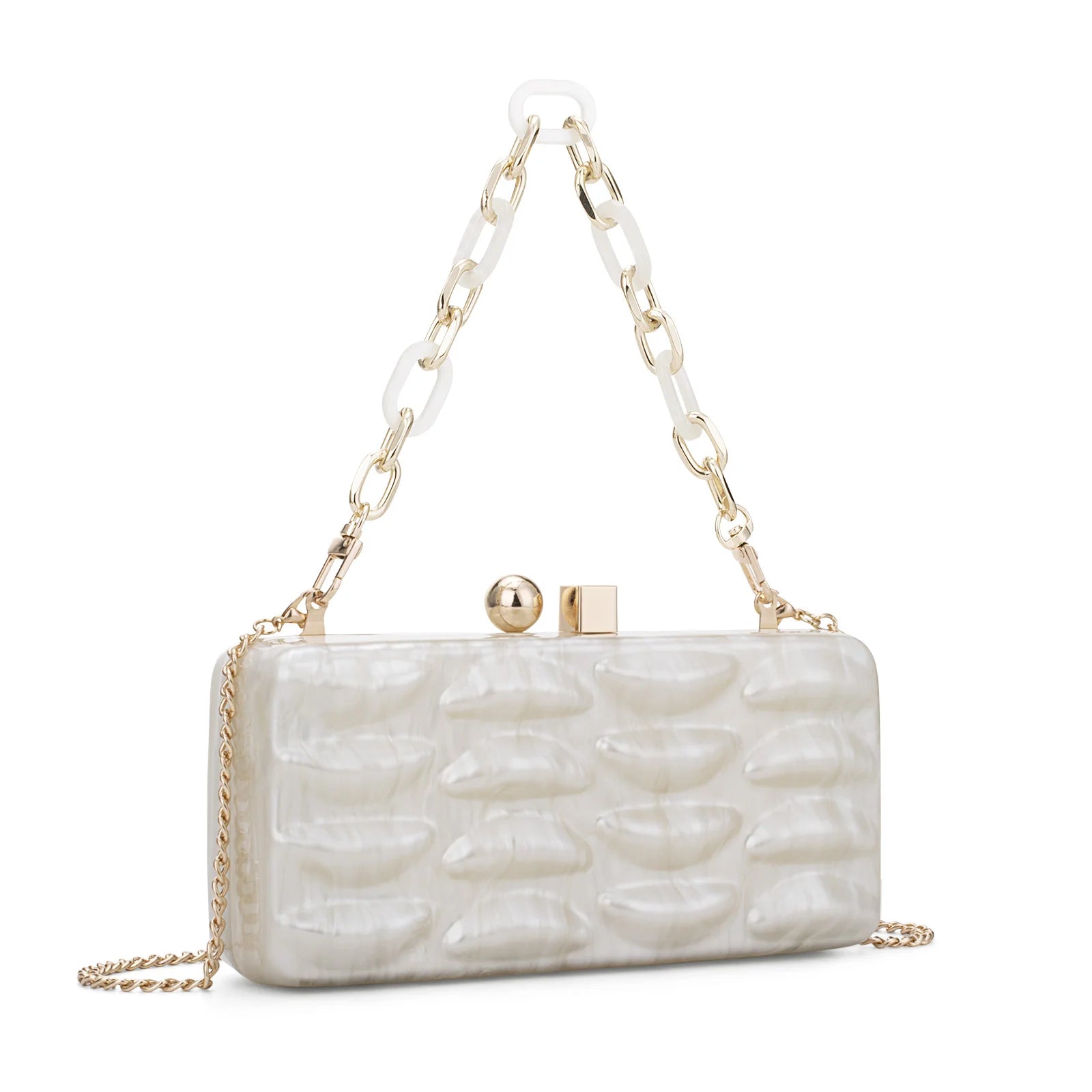 Luxury Evening Bag For Women Elegant Acrylic Hard Surface Ladies Clutch 5 Color Hangbag Party Wedding Shoulder Bags 2024 Fashion