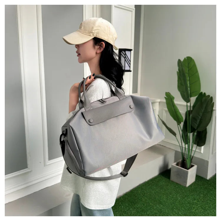 Sports Gym Bag for Women Travel Duffle Bag with Shoe Compartment & Wet Pocket Fitness Weekender Overnight Luggage Yoga Bag