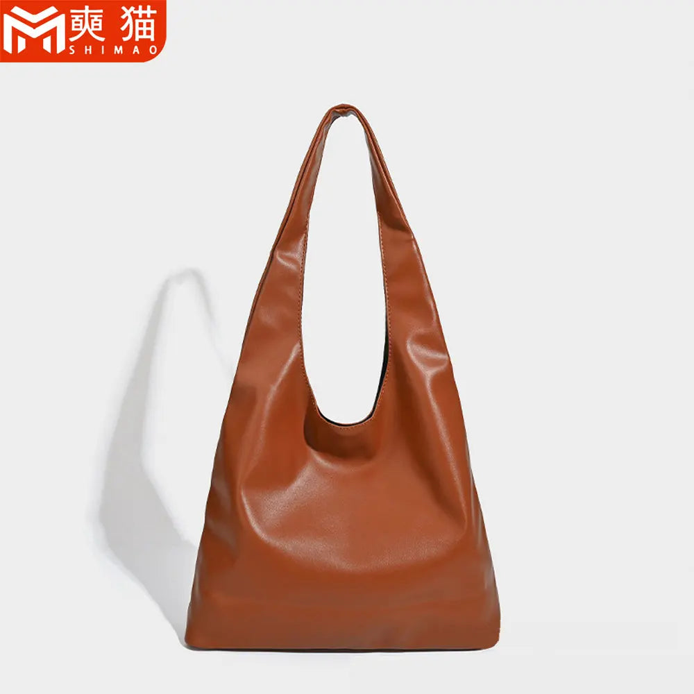 Luxury Shoulder Bag For Women Girls Totes Bags Fashion Commuting Large Capacity Soft Leather Underarm Shoulder Bag Handbag Women