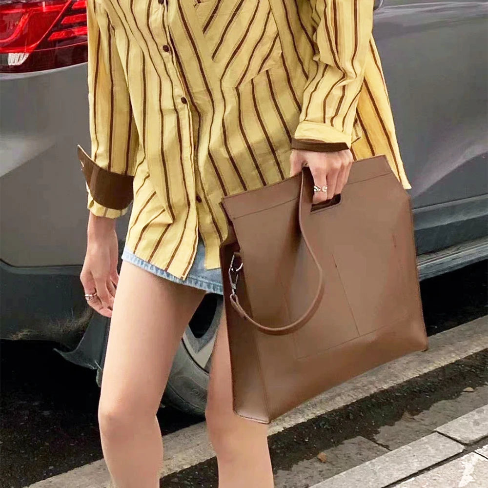 Luxury Design Fashion Laptop Bag For Woman Custom Name Business Office Daily Cross Body Briefcase Leather Large Capacity Handbag