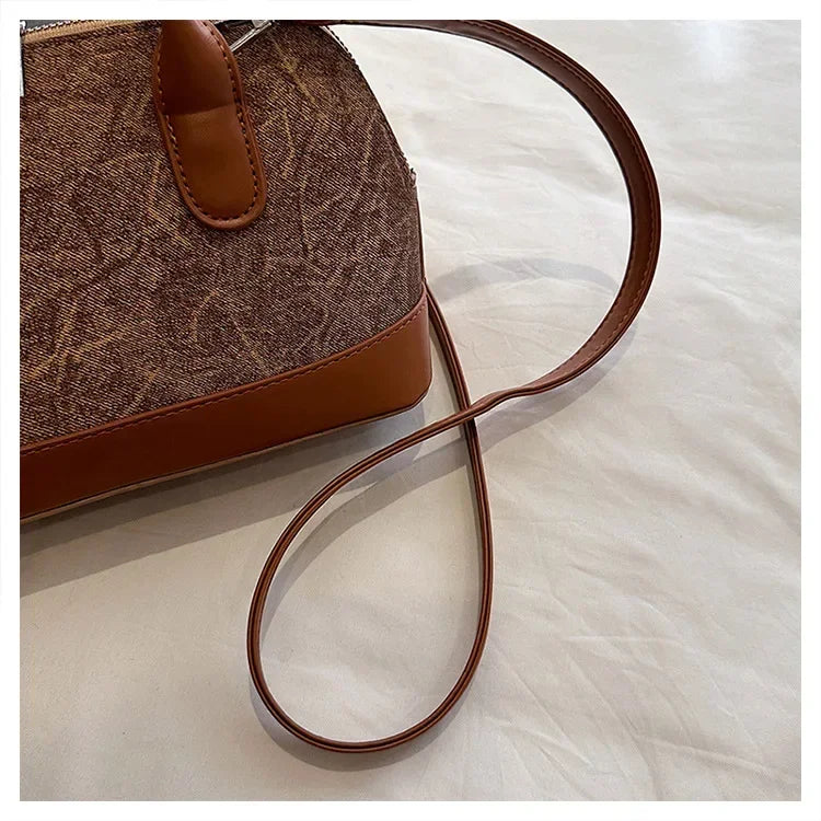 2024 New! Retro Stylish Ruffled Shell Bag - High - End Printed, Ideal for Women's Casual Outings & Versatile Use Free Shipping