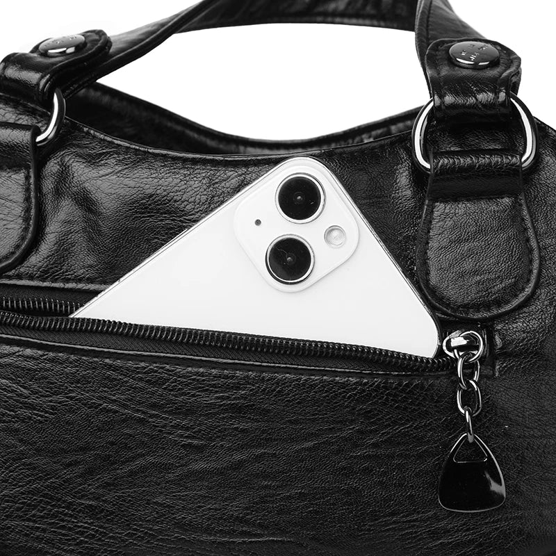 Luxury Handbags 3 Layers Large Capacity High Quality Designer Handbags Soft Leather Ladies Shoulder Crossbody Bag for Women Sac