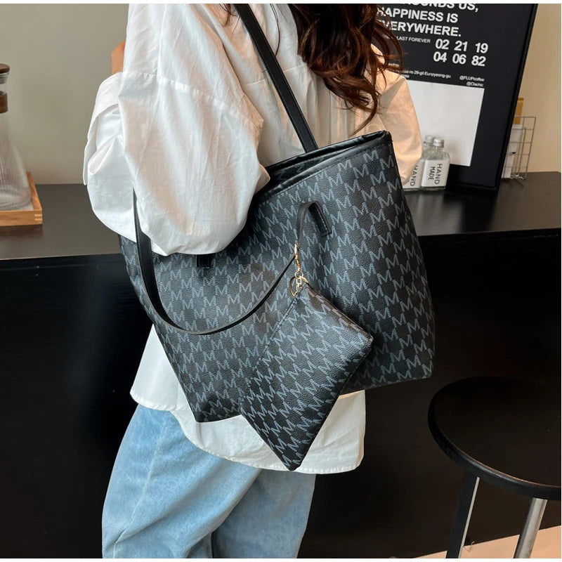 Luxury Women's Handbag Retro Casual Large Capacity Tote Bag Fashion Commuter Shoulder Bag High Quality Women Bag With Coin Purse