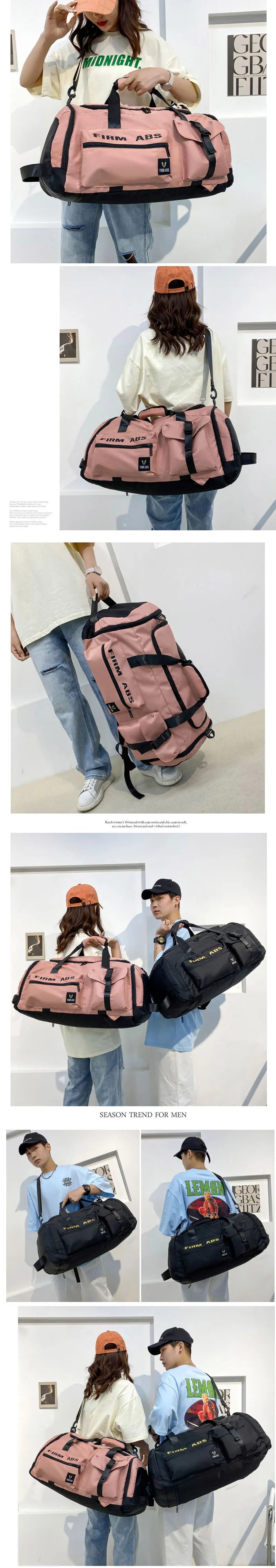 Big Sports Gym Bag Travel Duffel Bag with Wet Pocket & Shoes Compartment Outdoor Basketball Backpack Weekend Tote for Men Women