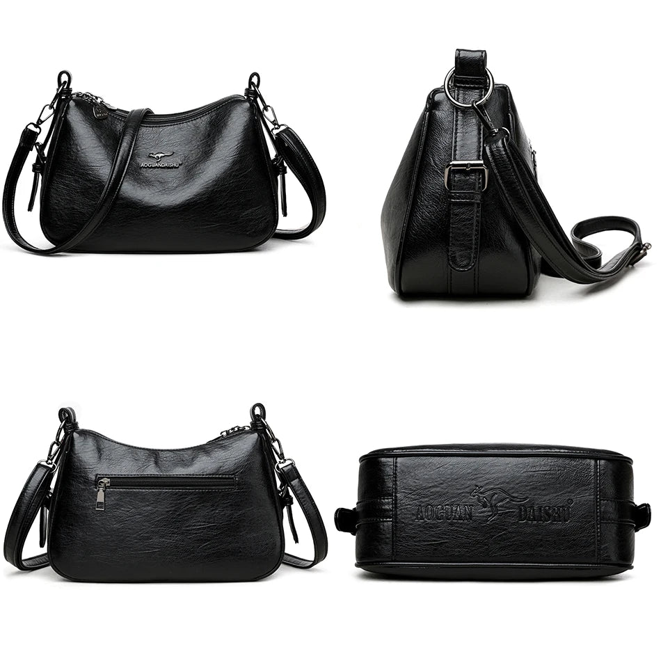 Luxury Designer Ladies Handbags New High Quality Leather Shoulder Bag for Women Female Retro and Minimalist Crossbody Bag Purses