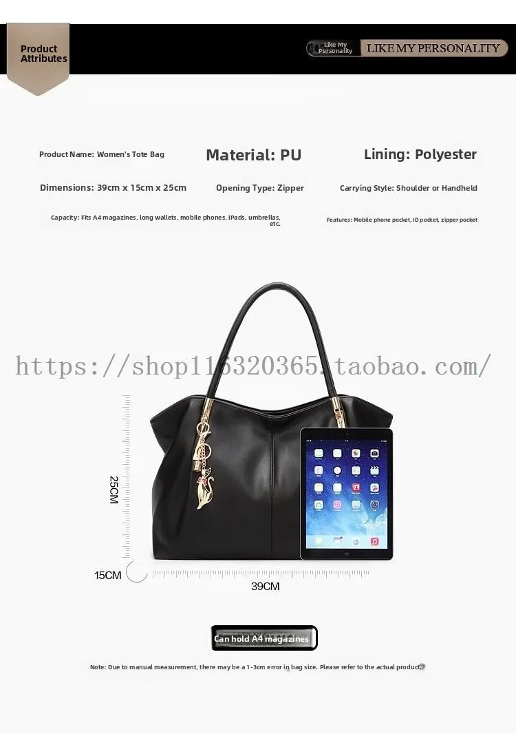 Faionable Casual Tote Bag Big oulder Bags for Women Modern Neutral Sle with Zipper Closure PU Leather Dumpling ape