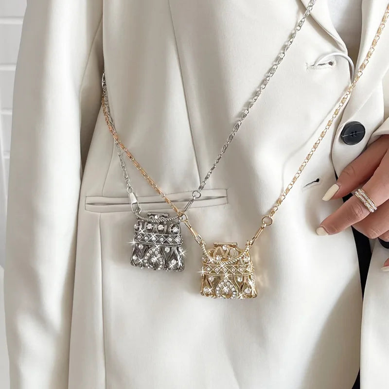 Female Ring Evening Bags Metal Gold/Sliver Rhinestone Round Ball Handbags Elegant Luxury Clutch Purse Small Wedding Wallets