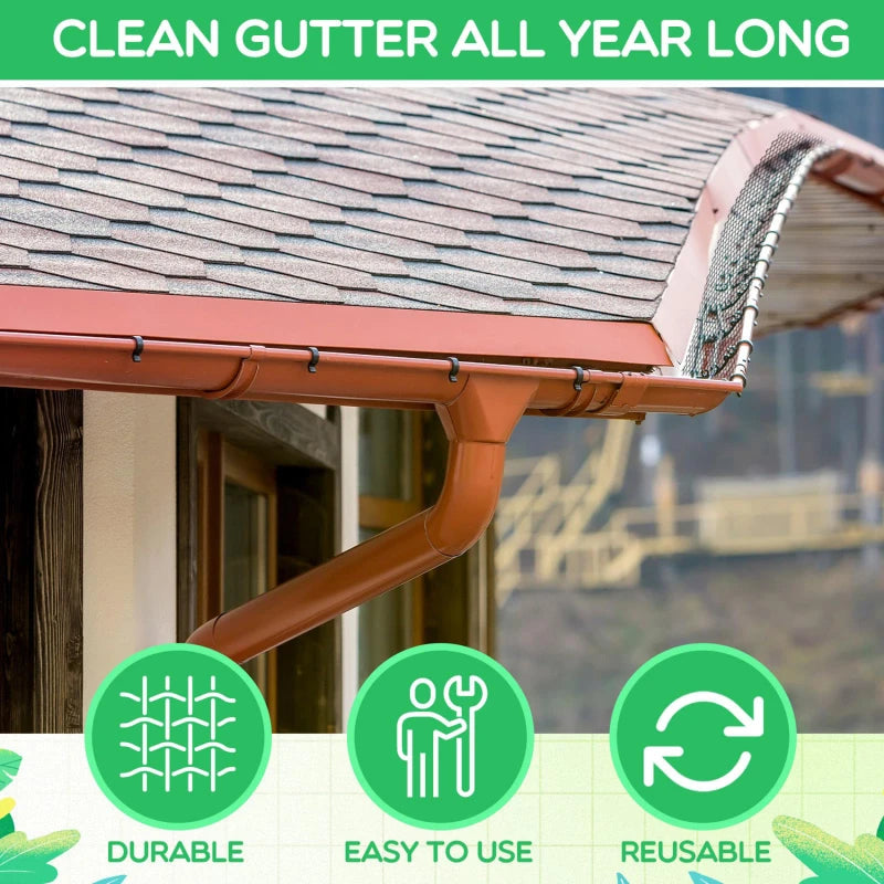 Guard Rain Anti-blocking Filter Gutter Guard Ladder Plastic Screen Mesh PVC Protective Net Leaf Guards