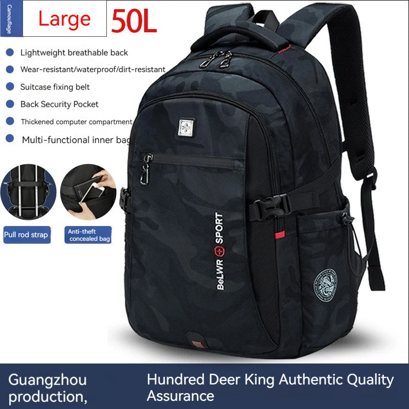 Backpack Primary School Middle School Students High School Bags Large Capacity Ultra-light Load Reduction Outdoor Travel Busines