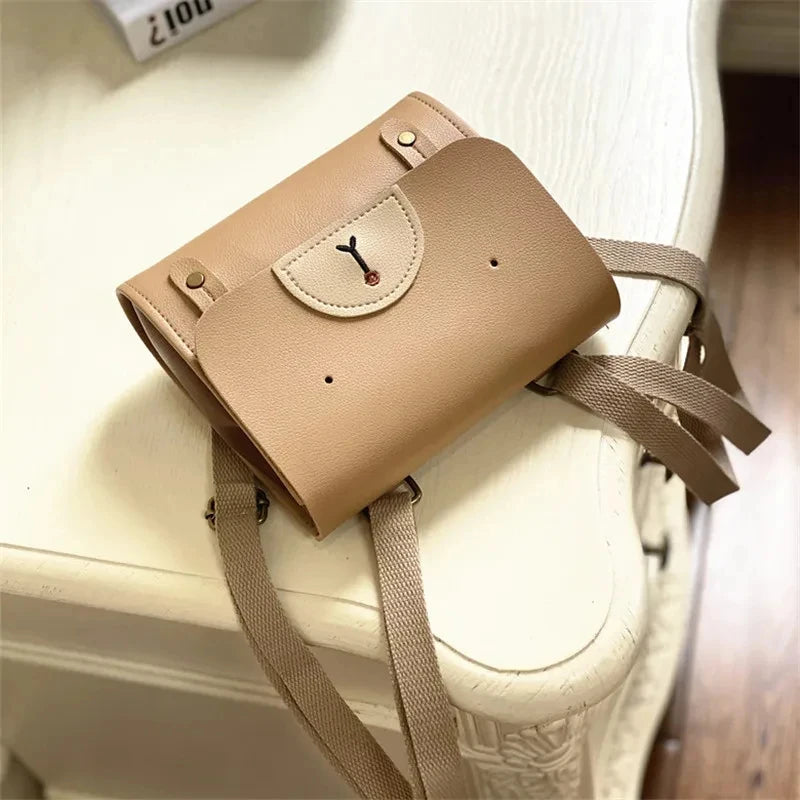 Bear Baby Backpack Bag PU Leather Infant Kindergarten Kids School Bags for Girls Boys Children Shoulder Bag 2-8Y Small Size