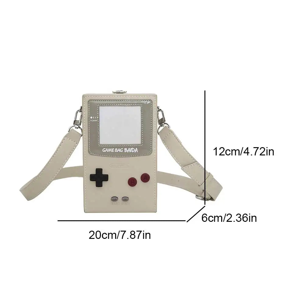 Messenger Bag for Women Game Console Shape Small Purse PU Leather Adjustable Strap Hobo Bag for Work Travel