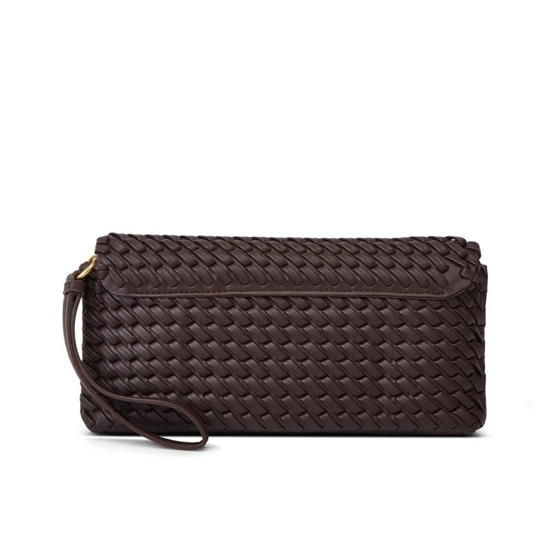 Luxury Top Handle Tote Bag Elongated Exquisite Woven Shopping Bag Magnetic Closure Pocket Shoulder Bag Designer Horizontal Purse