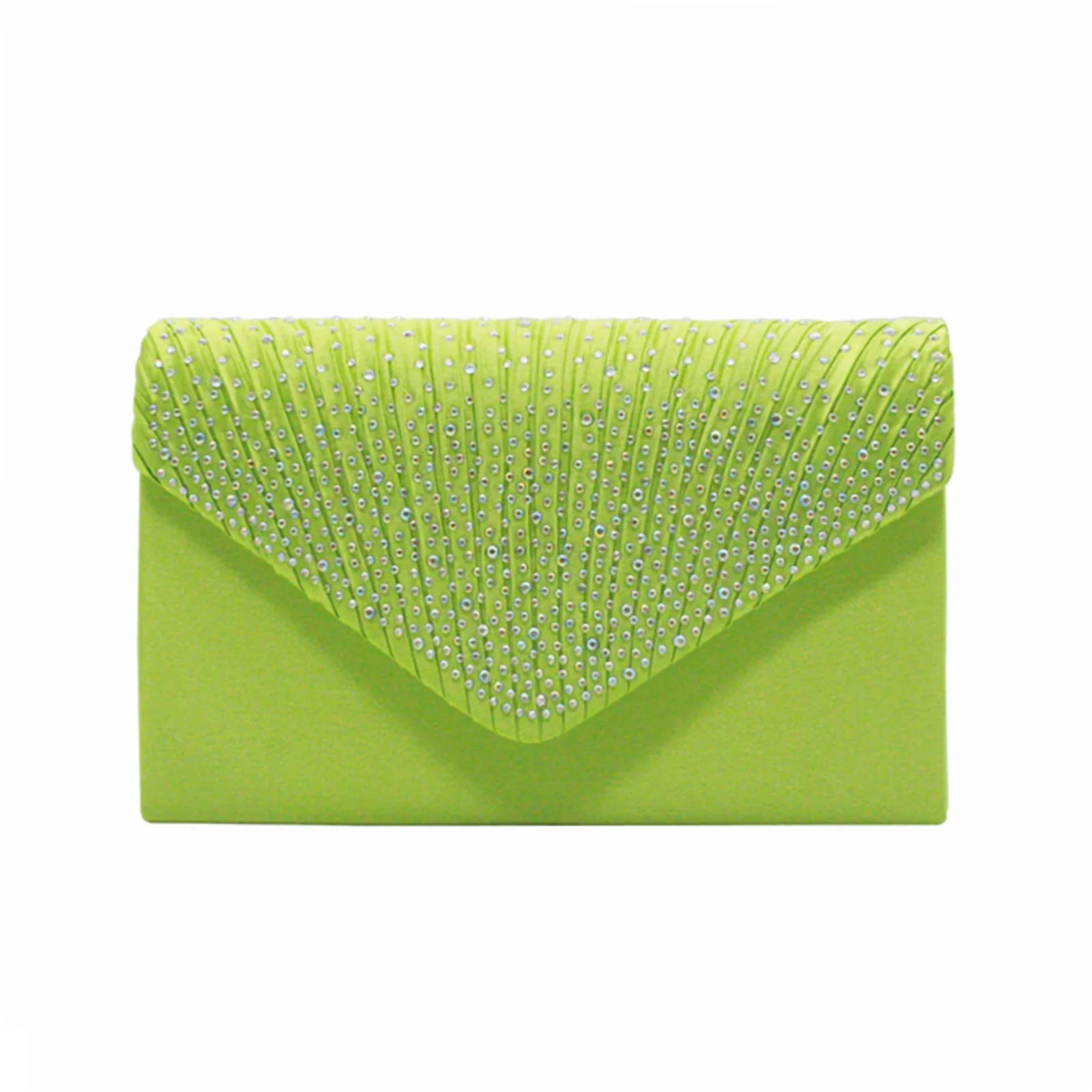Women's  Luxury Silk Evening Clutch Bag - Elegant Women’s Prom/Wedding Handbag with Detachable Chain Strap & Secure Closure