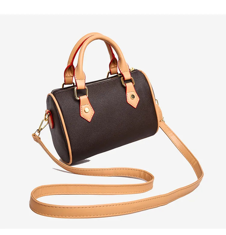 Luxury PU Women's Shoulder Bag - Pillow Boston Bag, Adjustable Crossbody/Handheld/Underarm, Spacious Multi-Way Purse