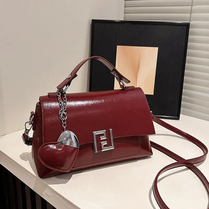 New Women's Handbag Mini Square Bag Commuter Single Shoulder Pink Polyester Casual Style Fashion Element Sewing Line