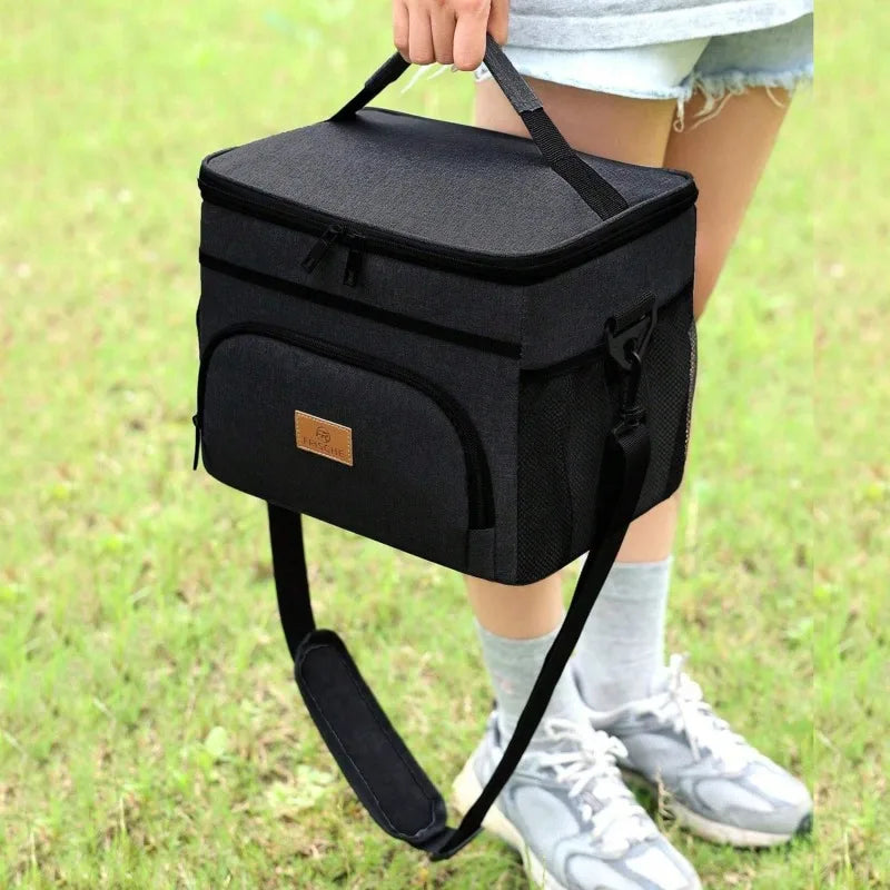 New Tote Cooler Lunch Bags Portable Outdoor Picnic Office School Insulation Bag with Shoulder Strap