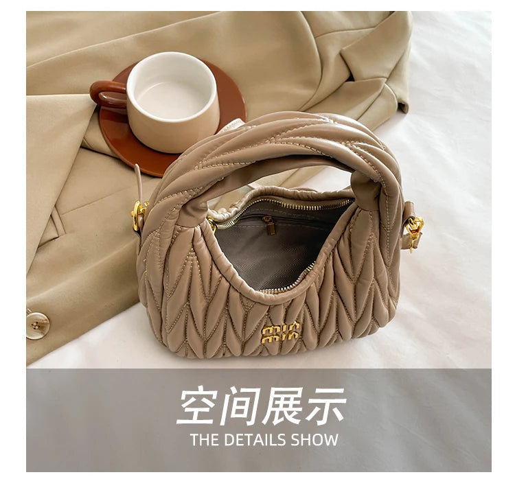 Luxury Brand Elegant Leather Messenger Bag For Ladies, Crossbody Shoulder Function Famous Designer Handbag