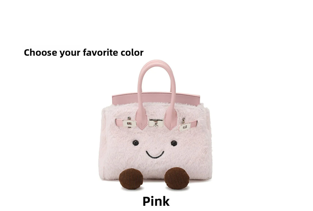 Cute Plu Crossbody Bag Women's Faionable Cartoon Handbag  Handbag Removable oulder Strap PU Leather Briti Sle