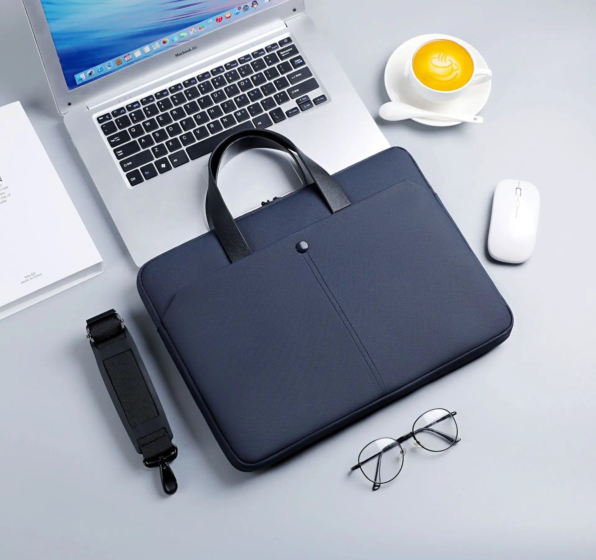 Commuting Laptop Bag, 14 Inch And 15 Inch Waterproof Crossbody Bag, Hand-held Briefcase, File Bag, Conference Materials Bag