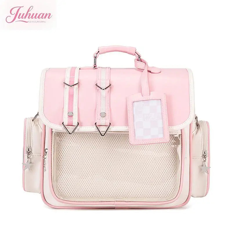 Original Ltabag Backpack Large Food Pain Window Two-dimensional Single Shoulder Messenger Bag Sweet College Schoolbag for Women