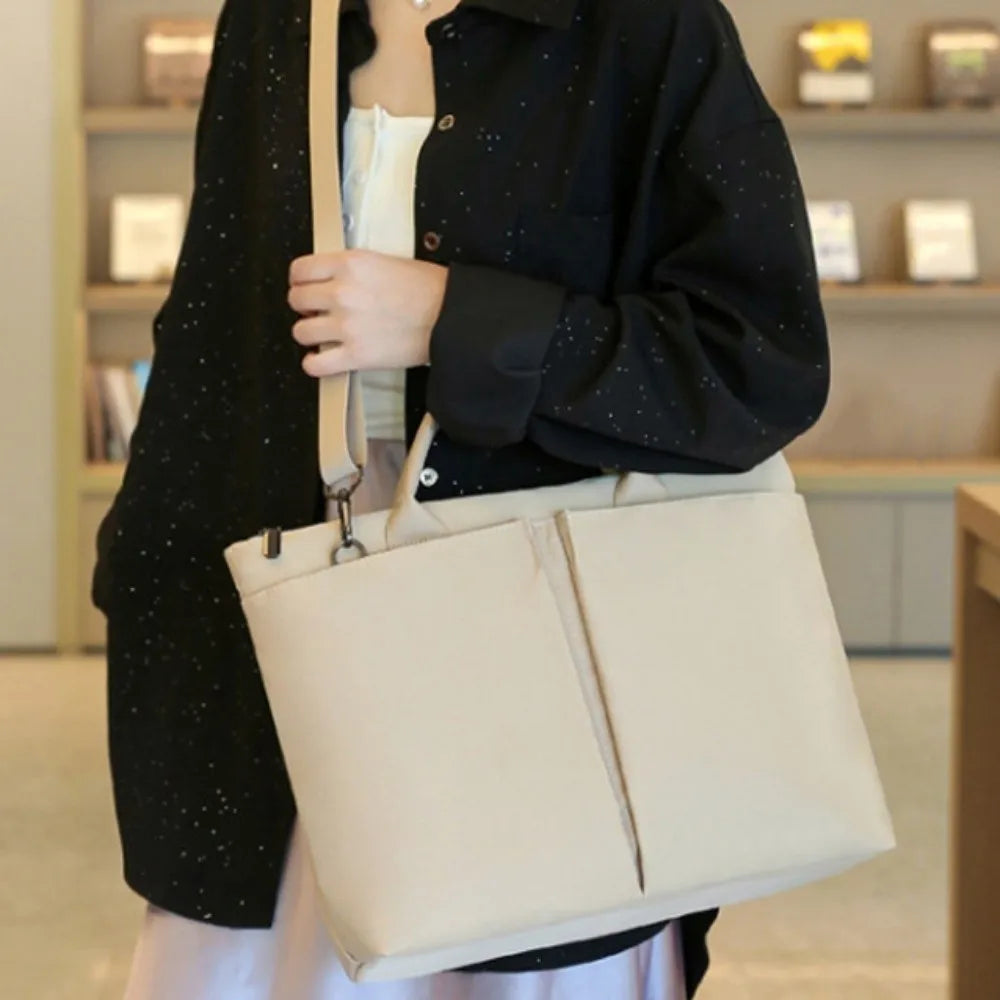 15.6inch Portable Laptop Bags Shoulder Strap with Handle Laptop Handbag Lightweight Solid Color Notebook Sleeve Bag Travel