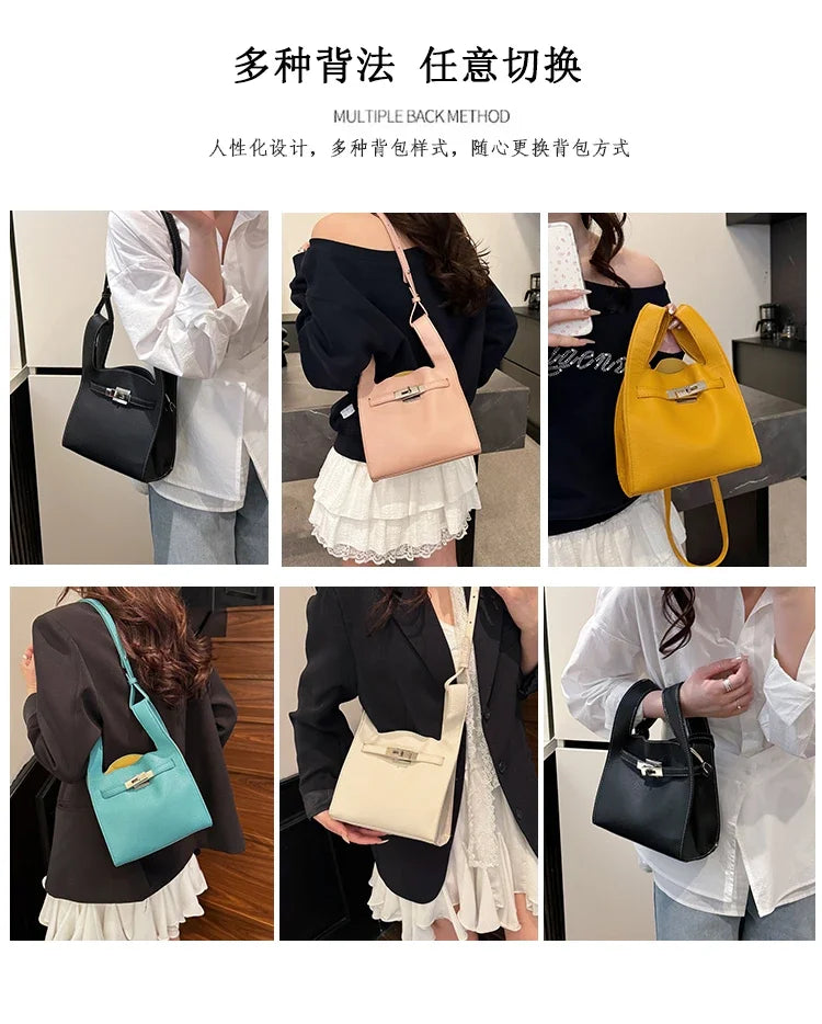 Luxury PU Leather Shoulder Bag, Fashionable Design Handbag, Women's Portable Wallet, Women's Chain Strap Crossbody Bag