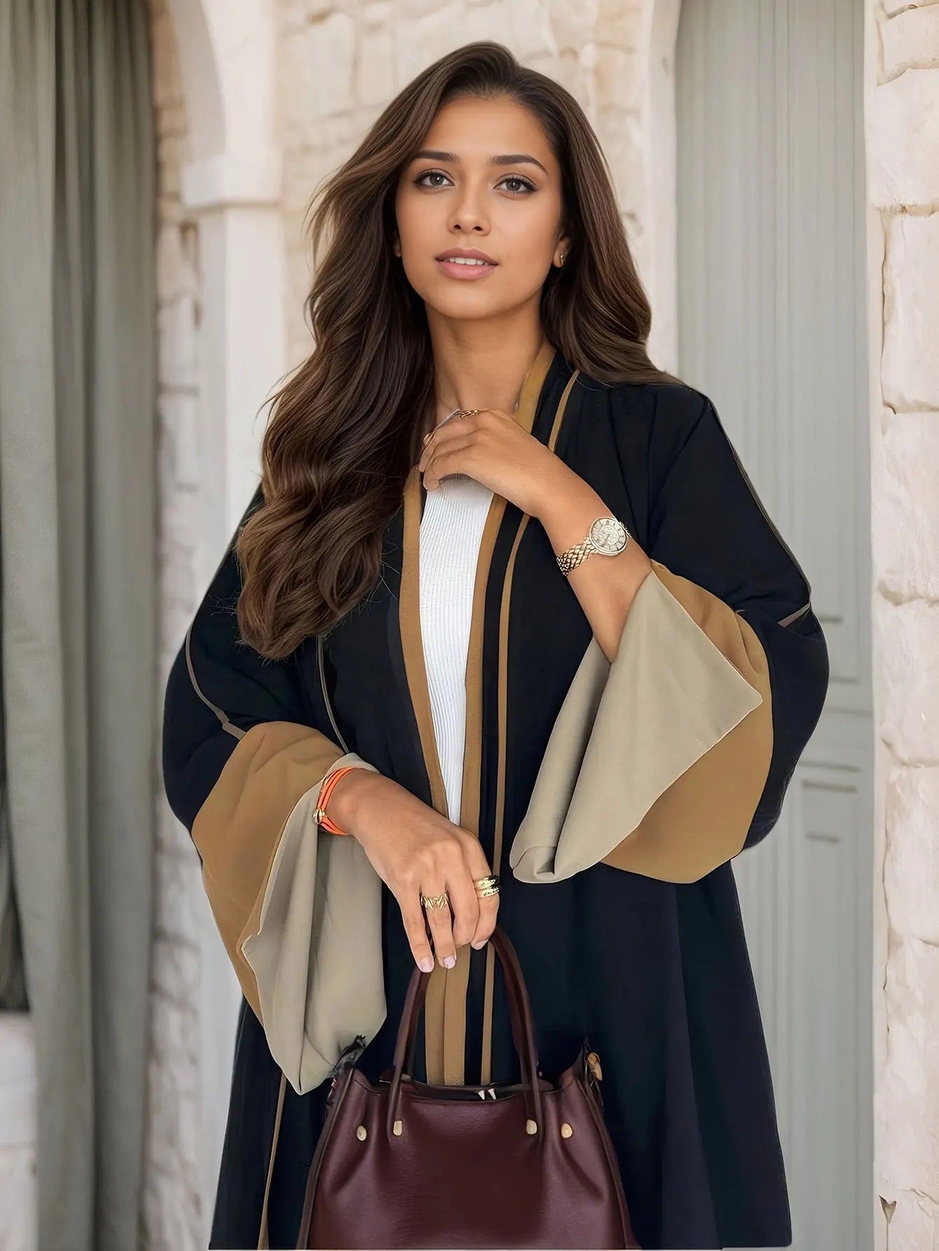 Islamic Black Abaya for Women Ideal for Ramadan Daily Wear in Middle East Countries like Oman Bahrain for Muslim Modest Fashion