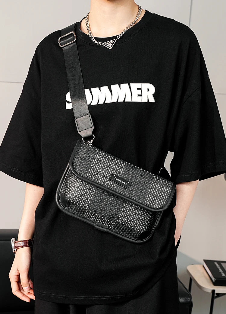 Luxury Man's Envelope Clutch Handbag Casual Shoulder Crossbody Bags Cool Street Boys High Quality Satchels Fashion Brand Bolsas