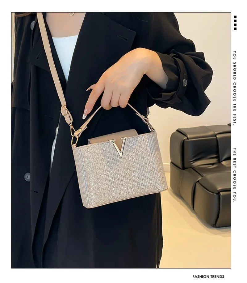 Women's Messenger Bag In High-Quality Leather Featuring Classic Elegant Design From Luxury Brand Popular Choice