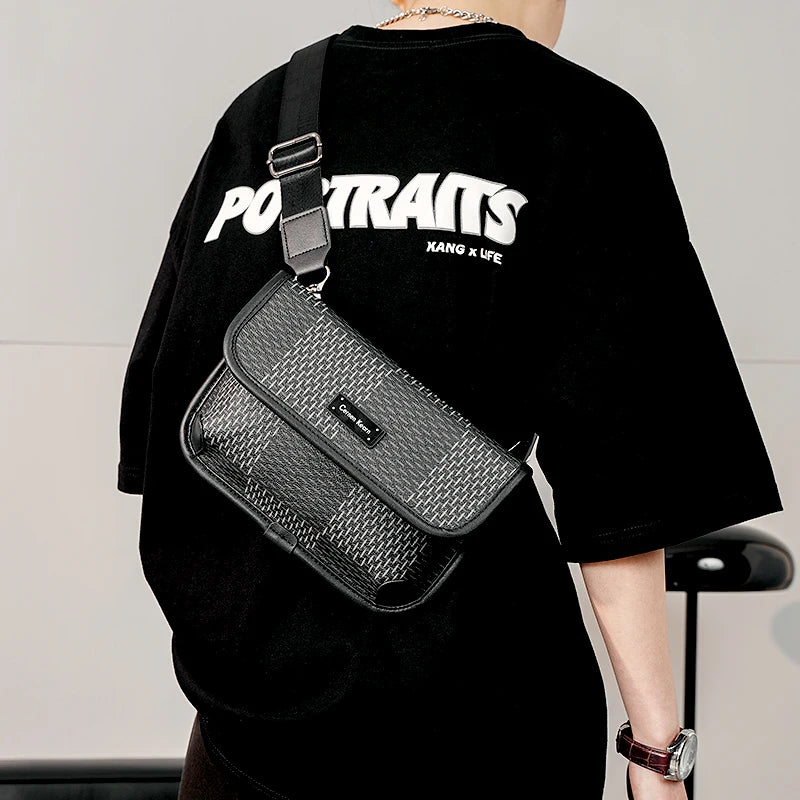 Luxury Man's Envelope Clutch Handbag Casual Shoulder Crossbody Bags Cool Street Boys High Quality Satchels Fashion Brand Bolsas