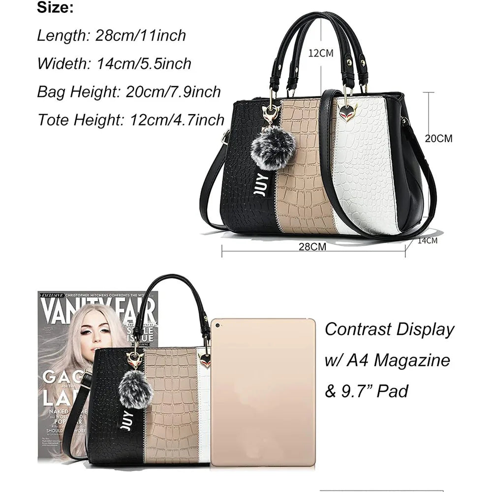 Luxury Designer Women Shoulder Bag Crocodile Skin Texture Handbag High-Quality Crossbody Bag Classic Commuting Tote Bag
