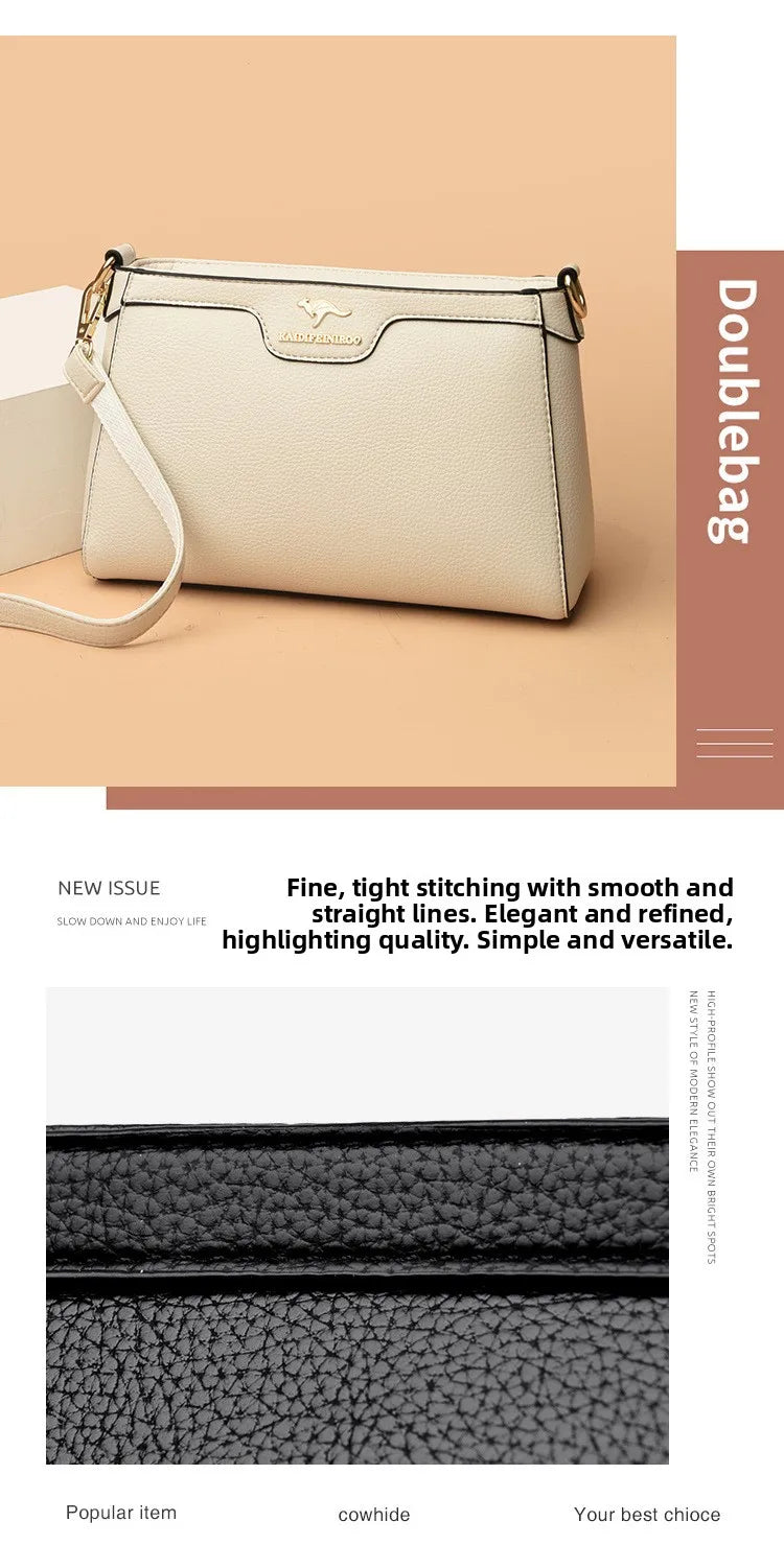 Fashionable Urban Women's Crossbody Bag Single Shoulder Bag Small Square Bag Stylish Mom Bag PU Material Medium Size Zipper O...