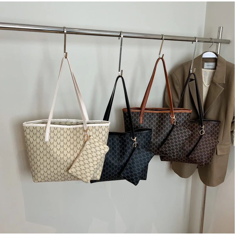 Luxury Women's Handbag Retro Casual Large Capacity Tote Bag Fashion Commuter Shoulder Bag High Quality Women Bag With Coin Purse