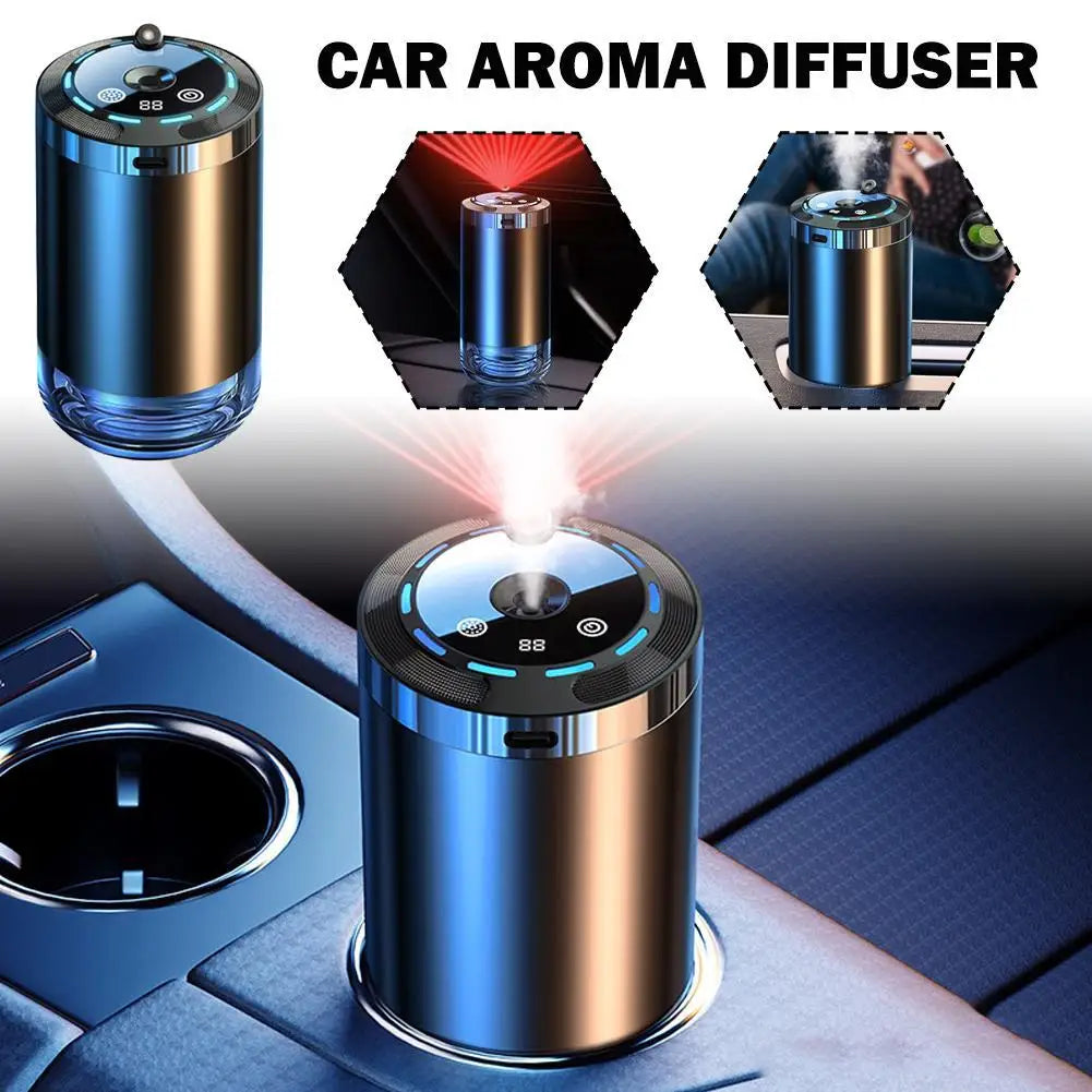 Car Diffuser Humidifier Car Air Freshener Multi-Function Aromatherapy LED Light USB Charger Essential Oil Diffuser Accessories