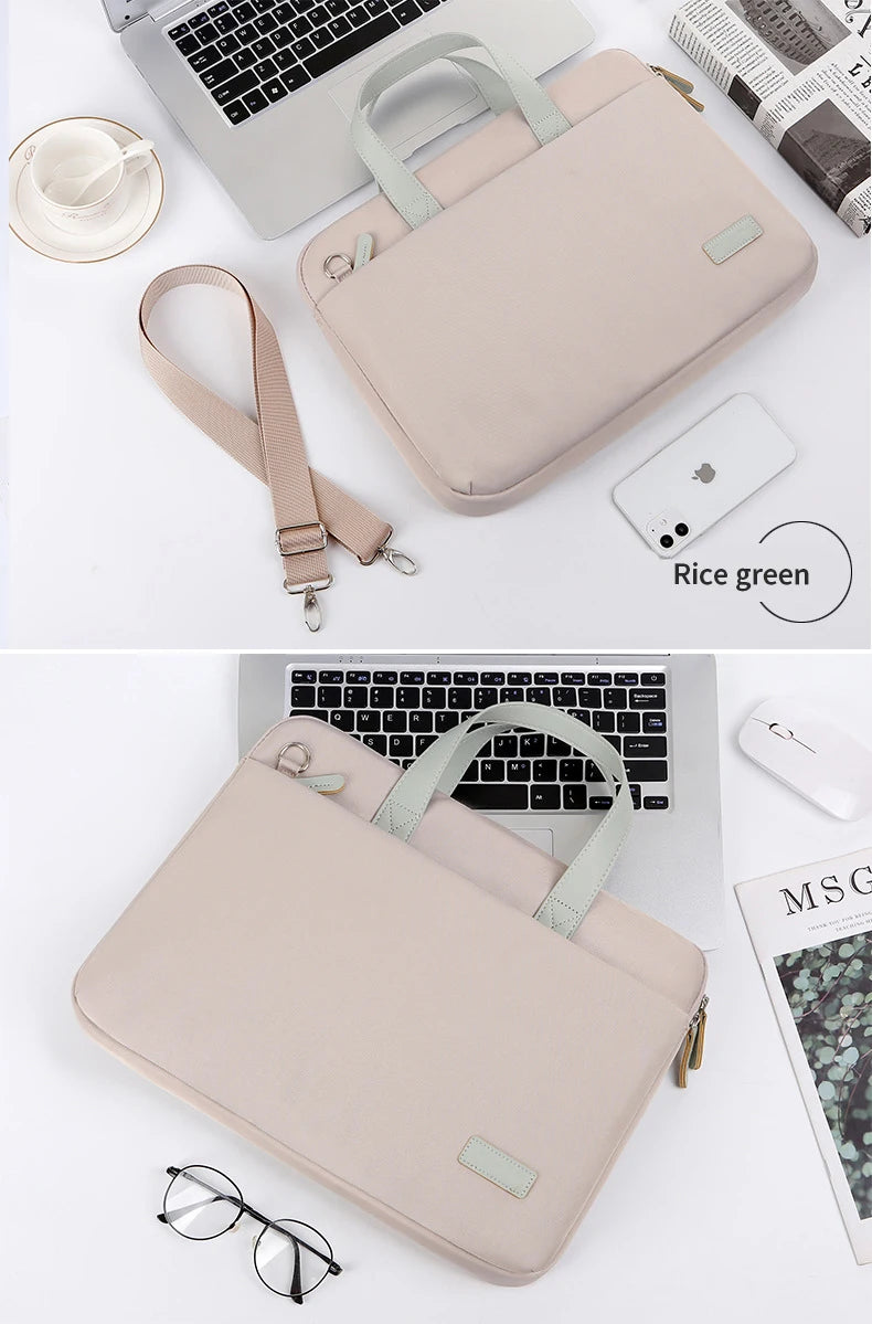 Lightweight Laptop Bag Portable Women Business Shoulder Messenger Bag  14/15 Inch Handbag Waterproof Storage Bags Briefcases