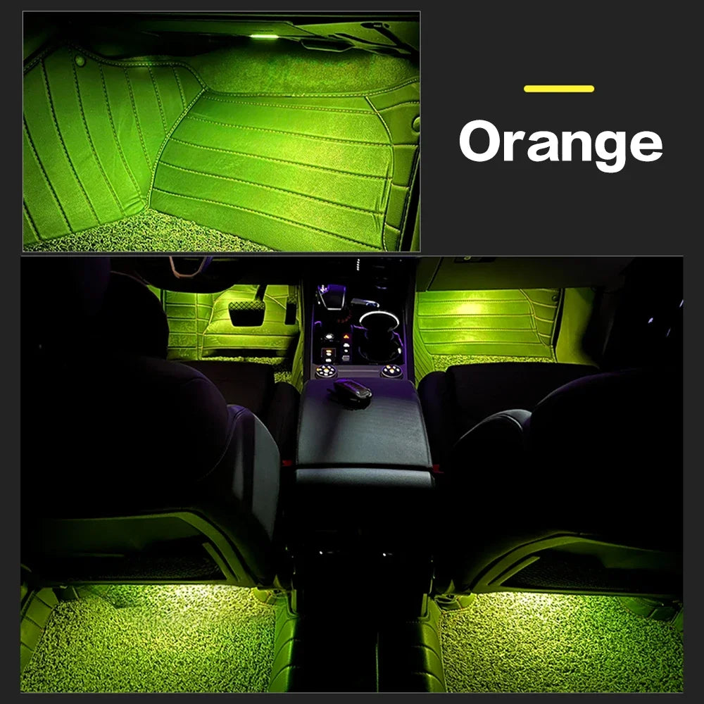 LED Car Footwell Light RGB Atmosphere Lamp Interior Decorative For VW Golf 6 MK6 EOS Sharan 7N Touareg 7L 7P Passat B5 B6 Arteon