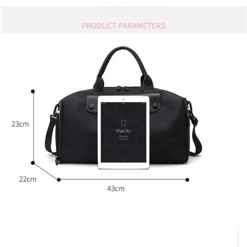Sports Gym Bag for Women Travel Duffle Bag with Shoe Compartment & Wet Pocket Fitness Weekender Overnight Luggage Yoga Bag