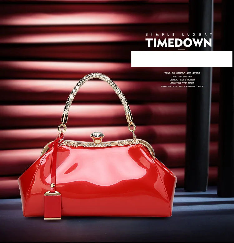 Elegant Patent Leather Evening Bags for Women Ladies Clutch Shoulder Handbags Wedding Party Accessories bolsa feminina