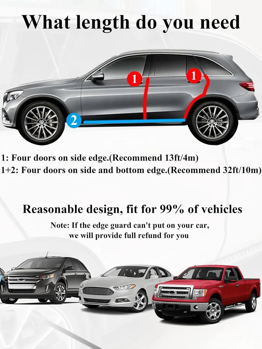 Door Edge Guard Black Car Door Protector Edge Guards Rubber Auto Door Trim U Shape Build in Metal Sheet No Need Adhesive