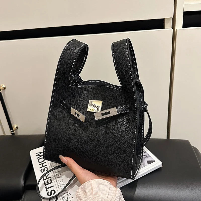 Luxury PU Leather Shoulder Bag, Fashionable Design Handbag, Women's Portable Wallet, Women's Chain Strap Crossbody Bag