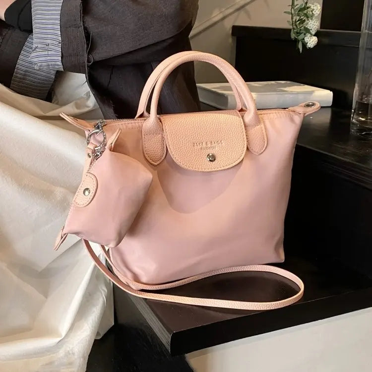 Luxury 2025 Work Tote - Fashion Patchwork Handbag with Long Strap Large Capacity, Waterproof Lining, Perfect for Office & Travel