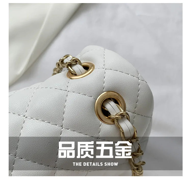 2025 Fashionable New Versatile Commuter Women's Bag Large-capacity One-shoulder Crossbody Bag with Diamond Chain Bag